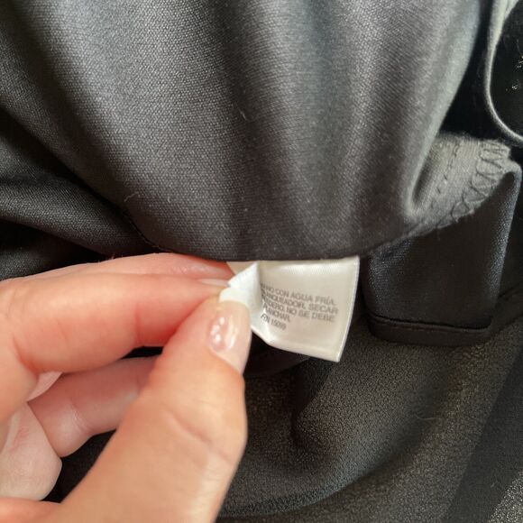 Metaphor 3X Black Top Short Sleeve Stretch Blouse Cowl Neck Formal Flowy Top - Picture 8 of 11